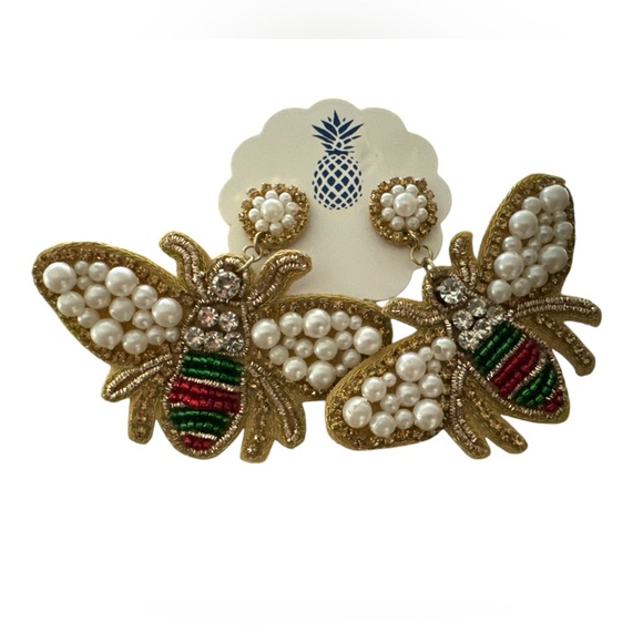 Queen Bee Earrings - Beaded Earrings - Picture 2 of 2